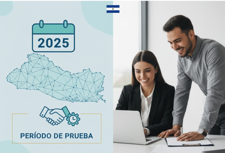 Entienda el período de prueba en El Salvador 2025. Conozca su duración máxima (30 días), sus derechos a salario, ISSS y qué pasa si lo despiden.
