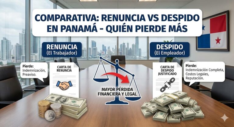 Comparativa Renuncia vs Despido en Panamá - Quién Pierde Más