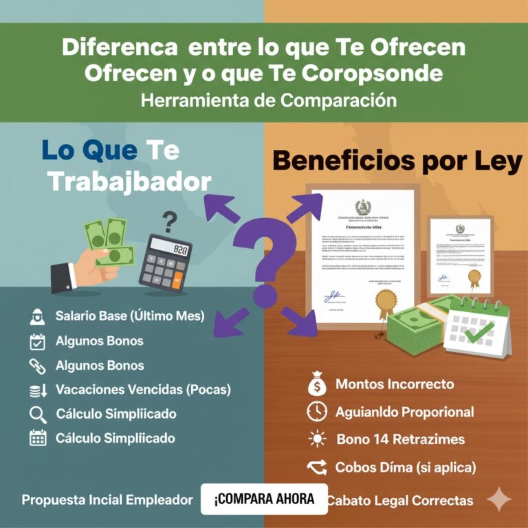 Diferencia entre lo que Te Ofrecen y lo que Te Corresponde