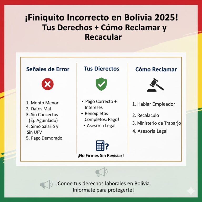 Finiquito Incorrecto en Bolivia