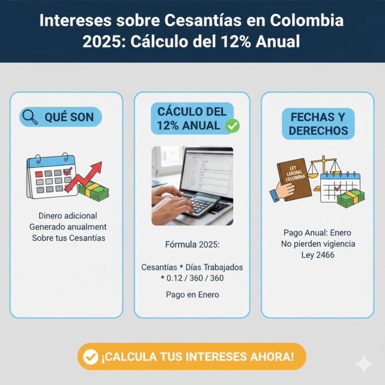 Intereses sobre Cesantías en Colombia 2025