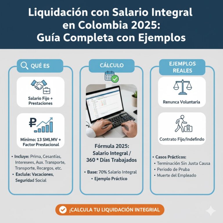 Liquidación con Salario Integral en Colombia