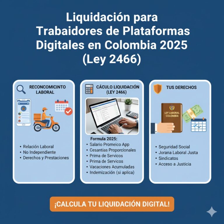 Liquidación para Trabajadores de Plataformas Digitales en Colombia