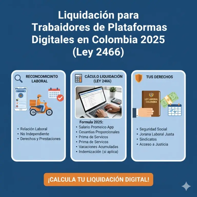 Liquidación para Trabajadores de Plataformas Digitales en Colombia