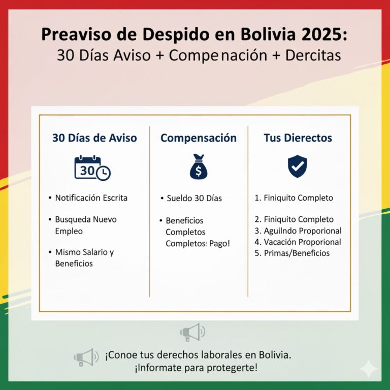 Preaviso de Despido en Bolivia
