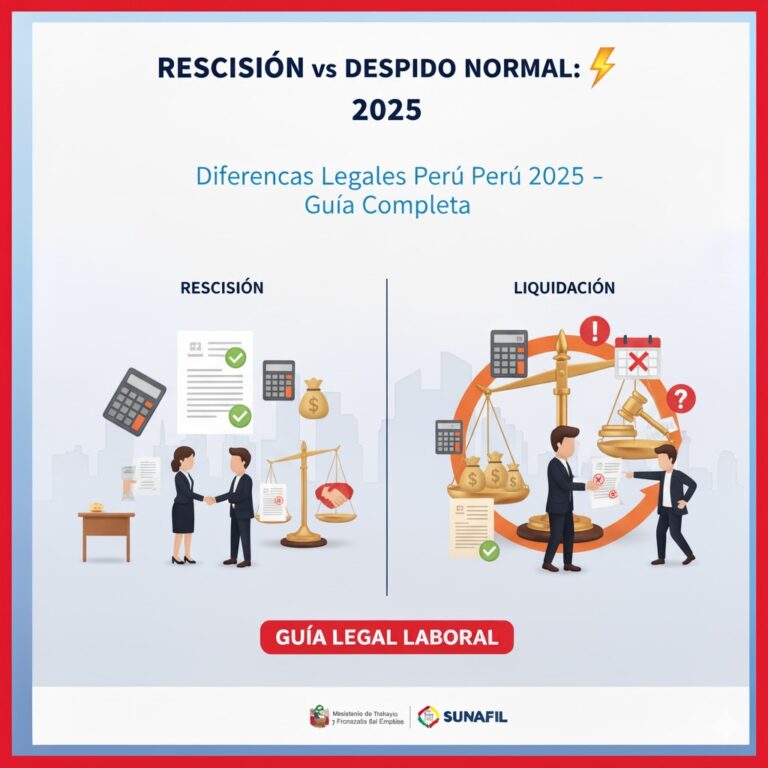 Rescisión vs Despido Normal Diferencias Legales Perú