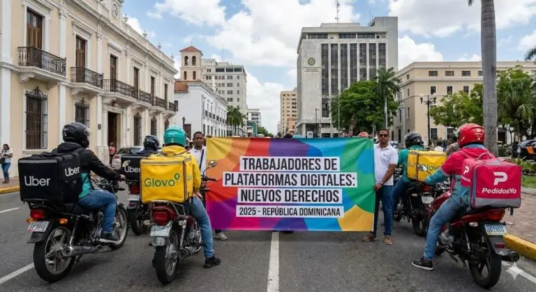 Trabajadores de Plataformas Digitales en República Dominicana: Uber, Glovo, PedidosYa y Nuevos Derechos 2025